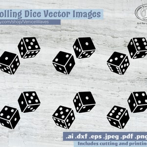 SVG Würfel, Würfel schneiden Datei, rollenden Würfel Clipart, rollenden Würfel PDF, Würfel Download, digitaler Download, sofortiger Download, Cricut Dateien