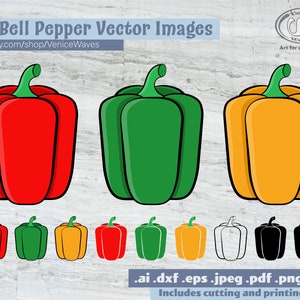 Bell Pepper SVG, Bell Pepper Cut File, Bell Pepper Clipart, Bell Pepper PDF, Bell Pepper Download, Digital Download, Instant Download