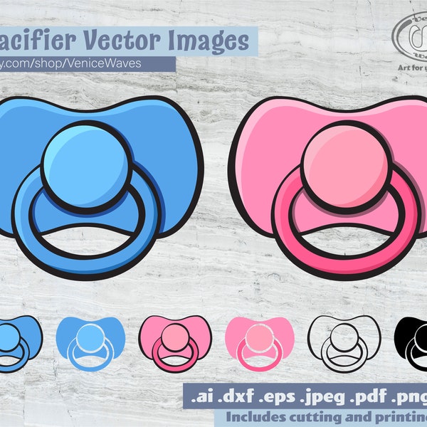 Pacifier SVG, Pacifier Cut File, Pacifier Clipart, Pacifier PDF, Pacifier Download, Digital Download, Instant Download, Cricut Files