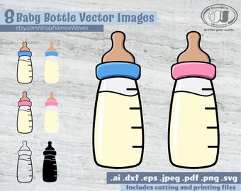 Nena nena SVG, bebé botella cortar archivo, bebé botella Clipart, bebé botella PDF, descarga de botella de bebé, descarga digital, descarga instantánea