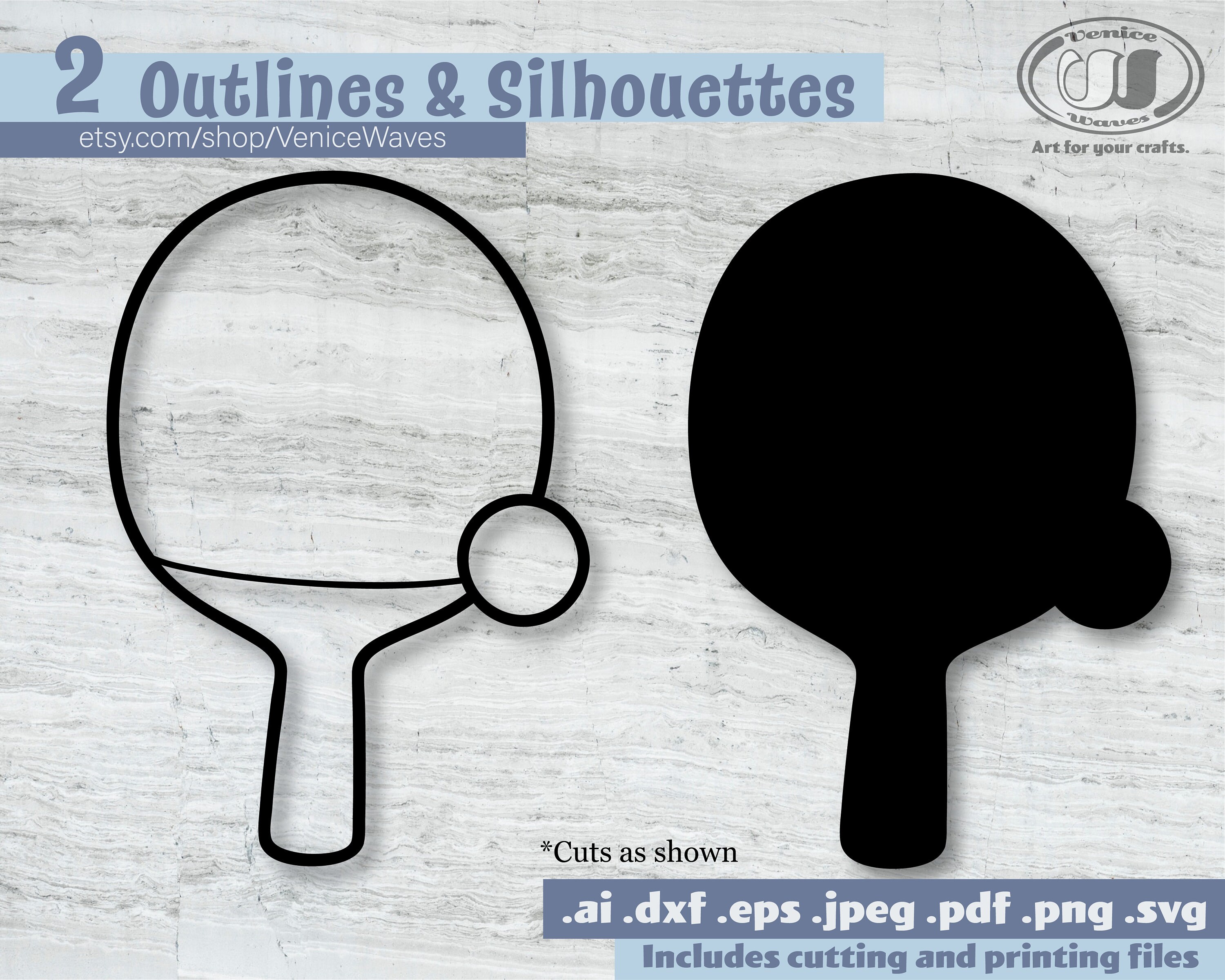 Ping Pong Paddle SVG Ping Pong Paddle Cut File Ping Pong Etsy