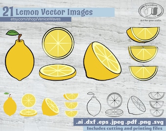 Lemons SVG, Lemons Cut File, Lemons Clipart, Lemons PDF, Lemons Download, Digital Download, Instant Download, Cricut Files