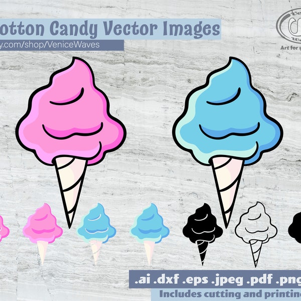 Cotton Candy SVG, Cotton Candy Cut File, Cotton Candy Clipart, Cotton Candy PDF, Cotton Candy Download, Digital Download, Instant Download