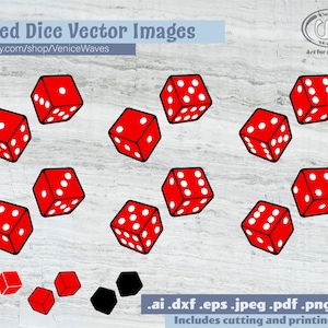 Rote Würfel SVG, rote Würfel geschnitten Datei, rote Würfel Clipart, rote Würfel PDF, Würfel Download, digitaler Download, Instant Download, Cricut Dateien