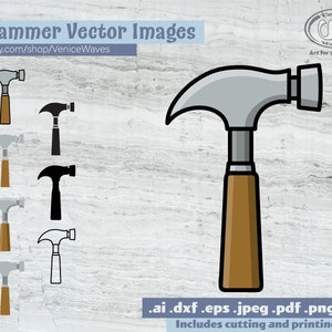 Hammer SVG, Tools Cut File, Hammer Clipart, Hammer PDF, HammerDownload, Digital Download, Instant Download, Cricut Files, Silhouette Files