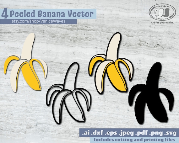 Peeled Banana Semi Flat PNG & SVG Design For T-Shirts