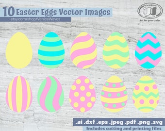 Easter Eggs SVG, Easter Egg Cut File, Easter Egg Clipart, Easter Eggs PDF, Easter Eggs Download, Digital Download, Instant Download