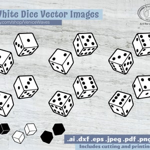 Weiße Würfel SVG, weiße Würfel geschnitten Datei, weiße Würfel Clipart, weiße Würfel PDF, Würfel Download, digitaler Download, Instant Download, Cricut Dateien