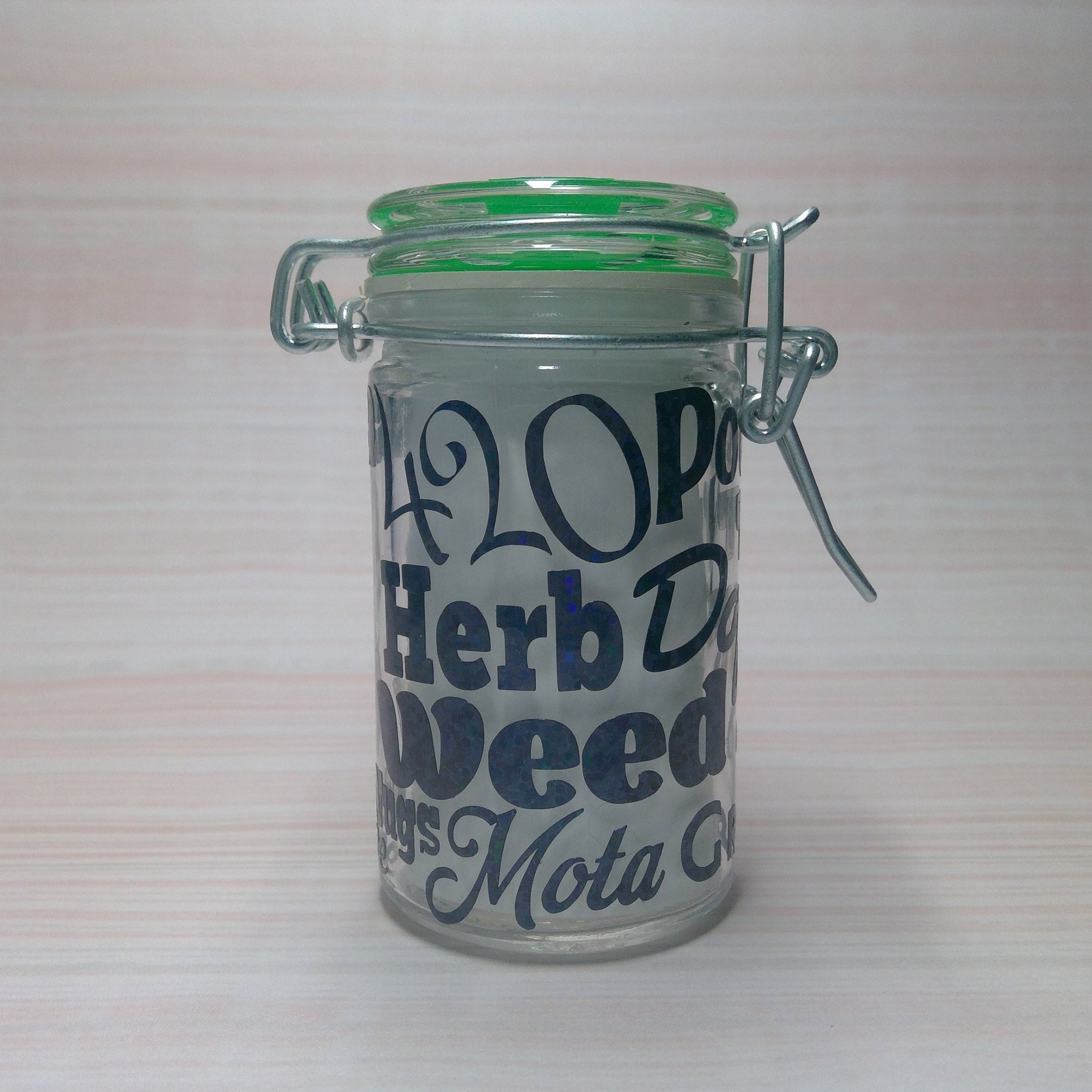 Weed Slang Stash Jar Custom Stash Jar Glass Stash Jar Cute Etsy