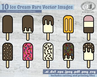 Barras de helado SVG, Archivo de corte de postre, Helado Clipart, Chocolate PDF, Dulces y Golosinas, Descargar, Descarga Digital Descargar