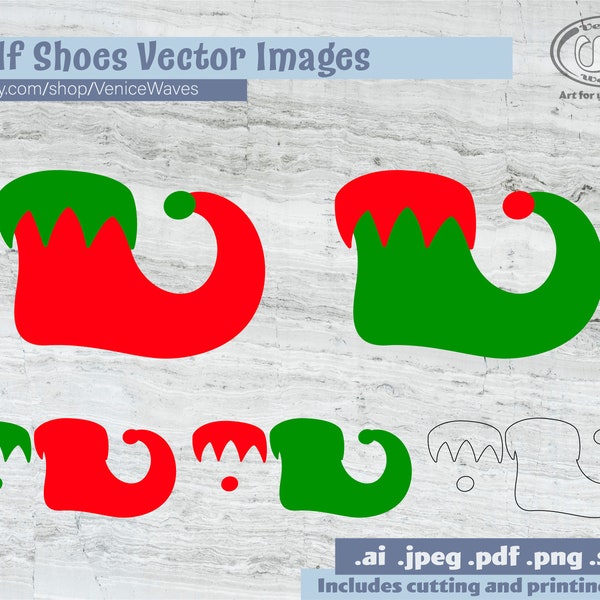 Elf Shoes Clipart, Christmas Cut File, Elf Shoes Clipart, Christmas SVG, Elf Shoes Download, Digital Download, Instant Download, Cricut File