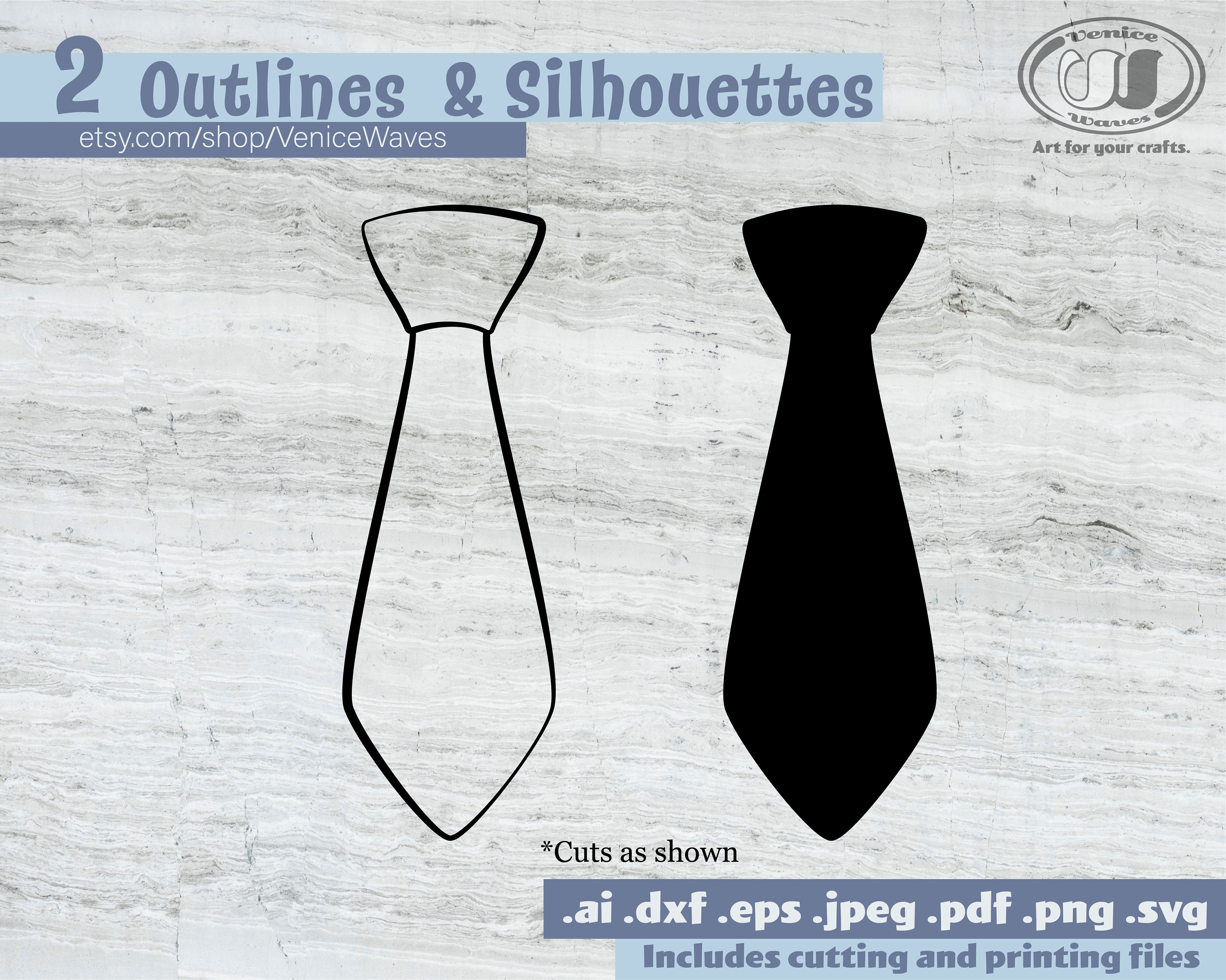 Necktie SVG Necktie Cut File Necktie Clipart Necktie PDF Etsy