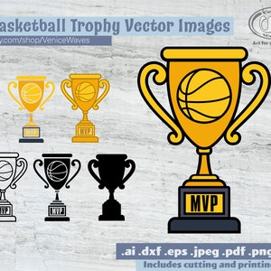 Basketball Trophy Cup SVG, Baseball Trophy Cut File, Award Clipart, Sports PDF, Sports Download, Digital Download, Instant Download