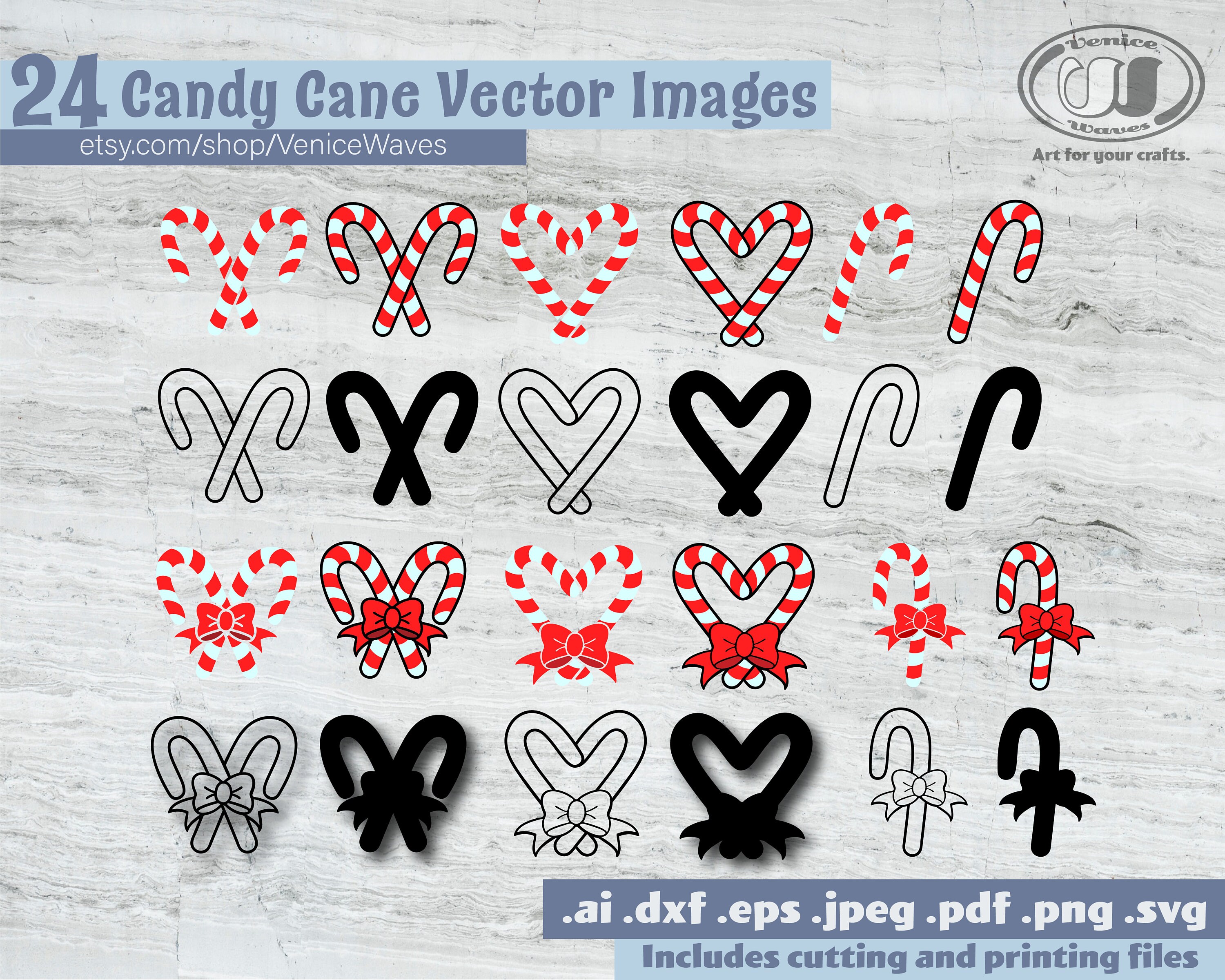 Candy Cane Set SVG, Candy Canes Bundle Cut File, Christmas Clipart ...