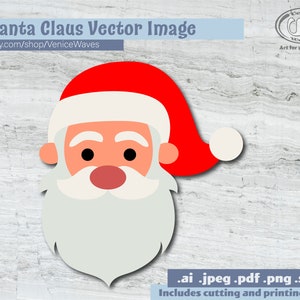 Santa SVG, Santa Cut Bestand, Kerst Clipart, Santa PDF, Kerst download, Digitale Download, Instant Download, Cricut Bestanden