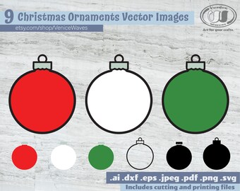 Round Ornaments SVG, Round Ornament Cut File, Round Ornament Clipart, Round Ornament PDF, Round Ornament Download, Digital Download