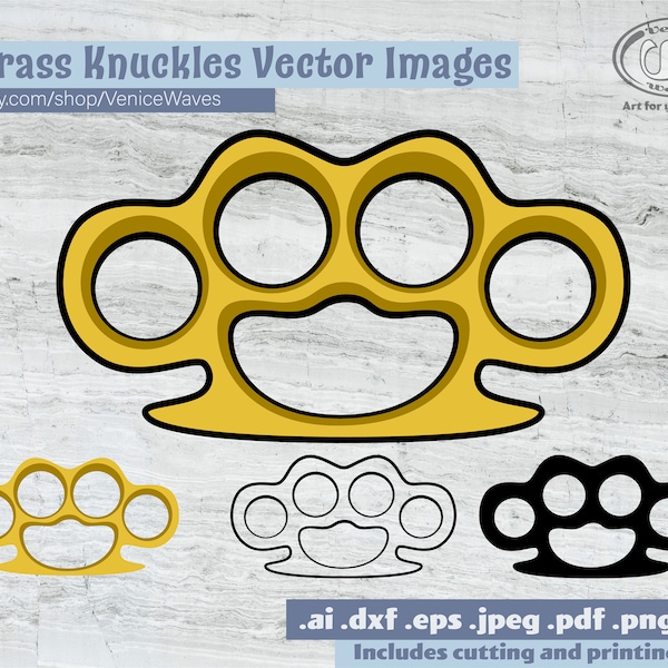 Brass Knuckles Svg Etsy
