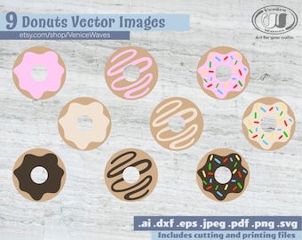 Donuts SVG, Donuts geschnitten Datei, Donuts Clipart, Donuts PDF, Donuts Download, digitaler Download, Instant Download, Cricut Dateien, Silhouette Dateien