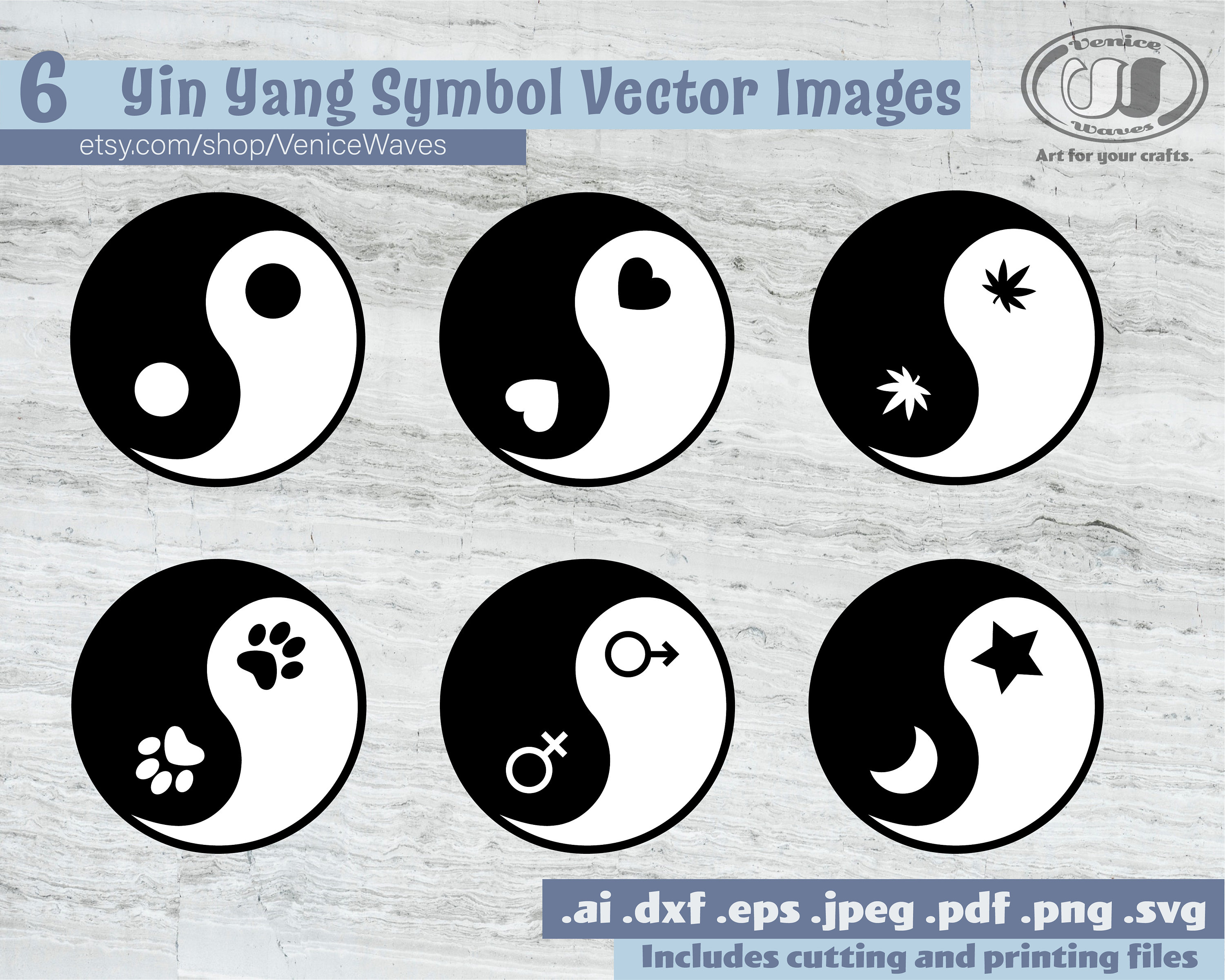 Yin Yang Clipart Yin Yang Cut File Yin Yang Clipart Yin | Etsy