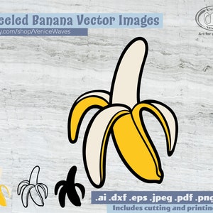 Geschälte Banane SVG, geschälte Banane geschnitten, geschälte Banane Clipart, geschälte Banane PDF, geschälte Banane Download, Datei, digitaler Download