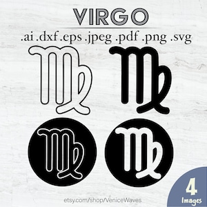 Virgo SVG, Virgo Cut File, Virgo Clipart, Virgo PDF, Virgo Download, Digital Download, Instant Download, Cricut Files, Silhouette Files