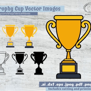 Trophy Cup SVG, Trophy Cut File, Clipart Award, Sports PDF, Sports Download, Digital Download, Instant Download, Cricut Files