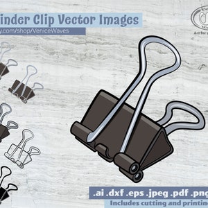 Binder Clip SVG, Binder Clip Cut File, Binder Clip Clipart, Binder Clip PDF, Binder Clip Download, Digital Download, Instant Download