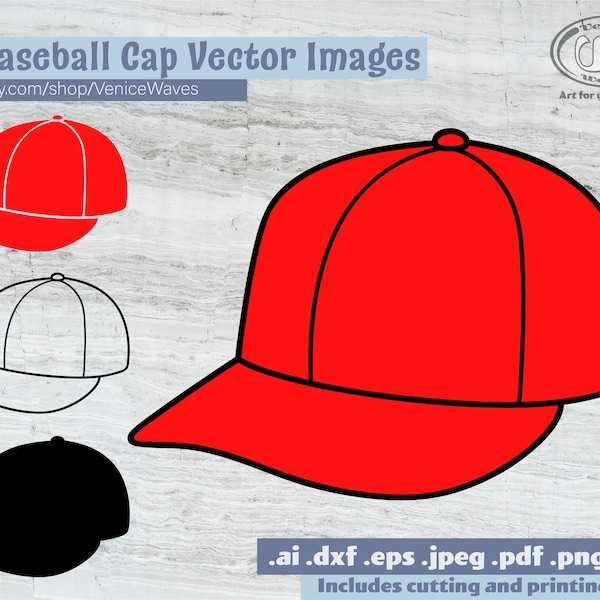 Baseball Cap SVG, Baseball Cap Cut File, Baseball Cap Clipart, Baseball Cap PDF, Baseball Cap Download, Digital Download, Instant Download