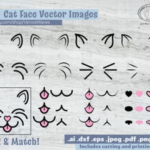 Cat Face SVG, Cat Face Cut File, Cat Face Clipart, Cat Face PDF, Cat Download, Digital Download, Instant Download, Cricut Files
