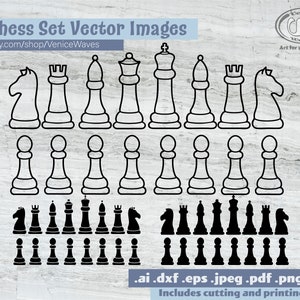 Chess Piece Black King Club Pieces Banner Board Game Check Mate Player  Competition FIDE Master .SVG .PNG Clipart Vector Cricut Cut Cutting