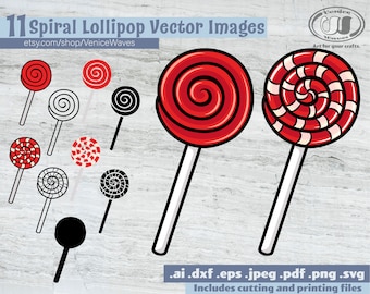 Spiral Lollipop Clipart, Round Lollipop Cut File, Spiral Lollipop Clipart, Spiral Lollipop PDF, Round Lollipop Download, Digital Download