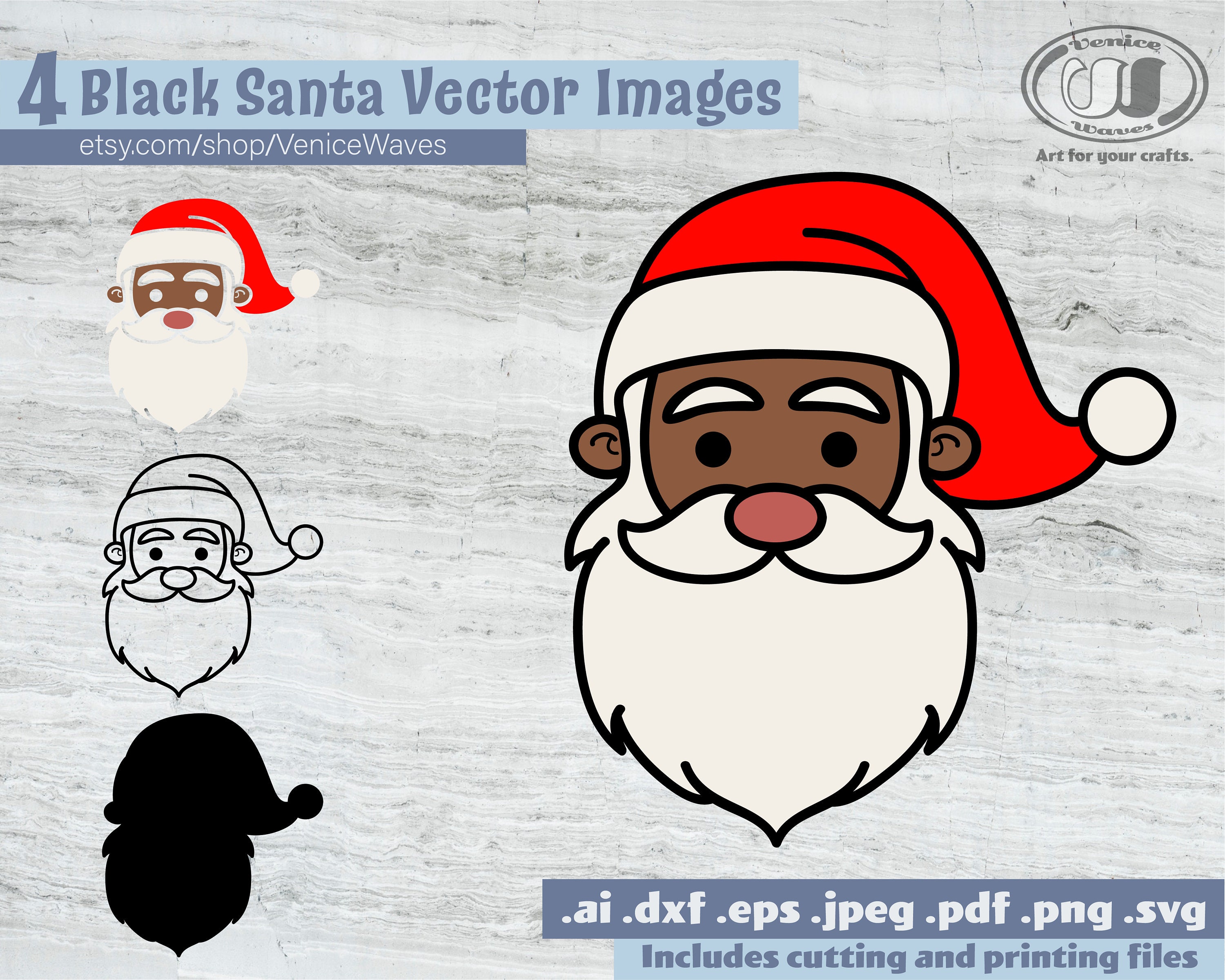 Black Santa SVG