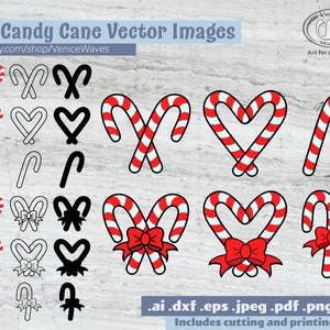 Candy Cane Set SVG, Candy Canes Bundle Cut File, Christmas Clipart, Candy PDF, Candy Cane Download, Digital Download, Instant Download