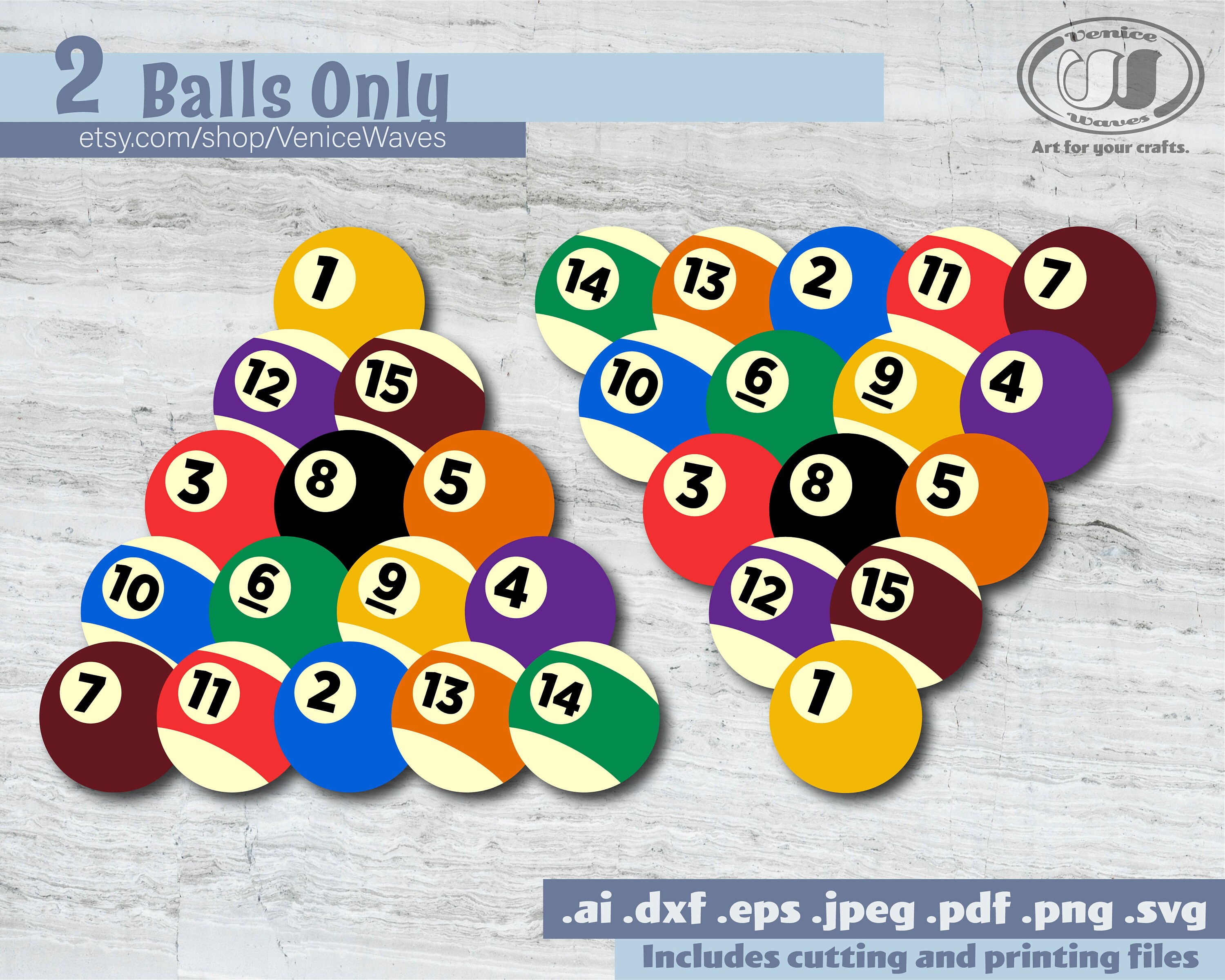 Racked Pool Balls SVG Billiard Balls Cut File Pool Balls Etsy Ireland