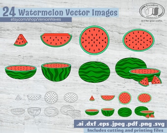 Watermelon SVG, Watermelon Cut File, Watermelon Clipart, Watermelon PDF, Watermelon Download, Digital Download, Instant Download, Cricut