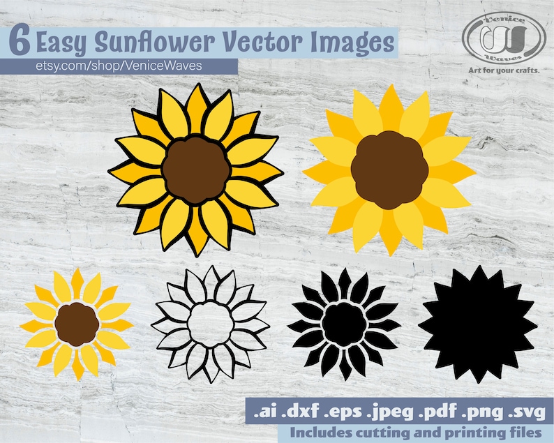Download Easy Sunflower SVG Easy Sunflower Cut File Easy Sunflower ...
