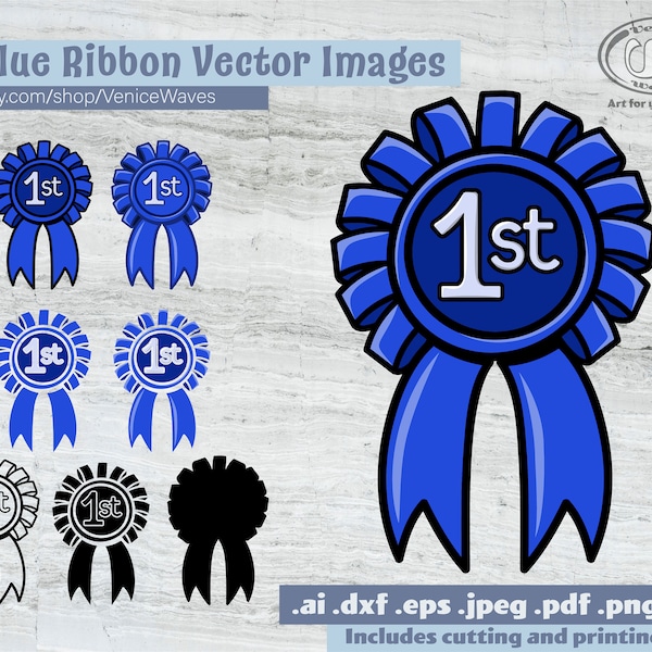 Blue Ribbon SVG, Blue Ribbon Cut File, Blue Ribbon Clipart, Blue Ribbon PDF, Blue Ribbon Download, Digital Download, Instant Download