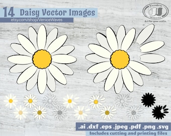 Daisy SVG, Daisy Cut File, Daisy Clipart, Daisy PDF, Daisy Download, Digital Download, Instant Download, Cricut Files, Silhouette Files