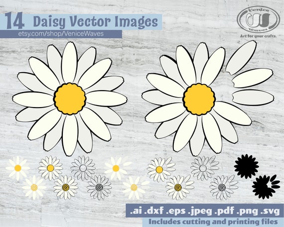 Download Daisy Svg Daisy Cut File Daisy Clipart Daisy Pdf Daisy Etsy