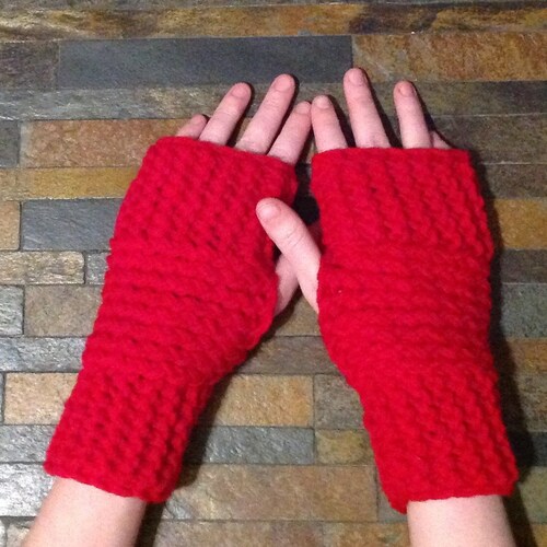 Mens Warm Alpaca Fingerless Gloves Etsy