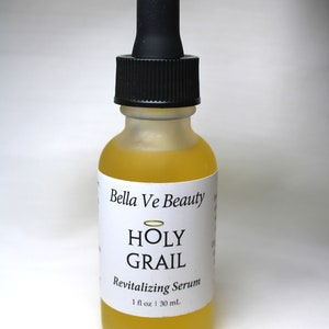 Revitalizing Anti Aging Serum is 100% organic, plant-based for wrinkles, fine lines, firm, moisturize, lighten, repair, scars, burns, sun damaged skin, acne, rosacea and more. For all ages and skin types.

REVITALIZING SERUM: 1 oz. dropper bottle