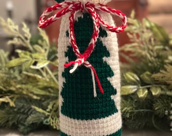 Wine Bottle Gift Bag Crochet Pattern