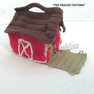 PDF Farm-in-a-Barn To-Go Crochet PATTERN- barn pattern ONLY