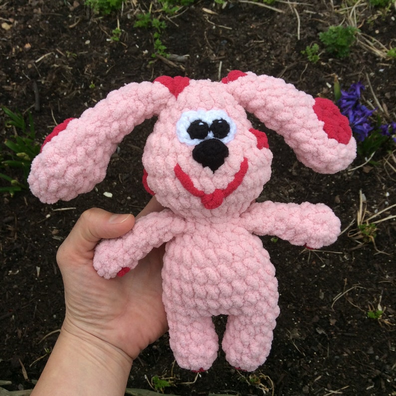 Blue or Magenta dog the playful puppy crochet gift Doggy Etsy