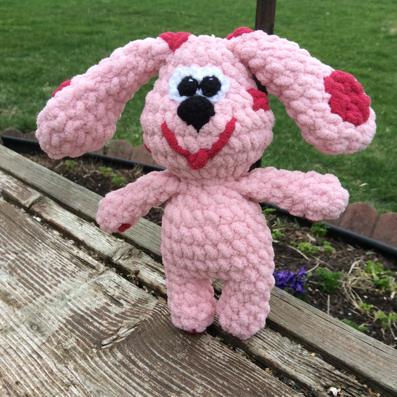 Blue or Magenta dog the playful puppy crochet gift Doggy Etsy