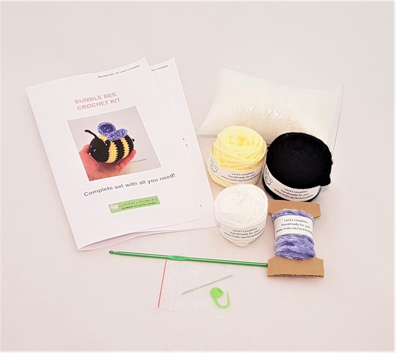 Beginner DIY Bumblebee Crochet Kit Educational Pollinator Etsy