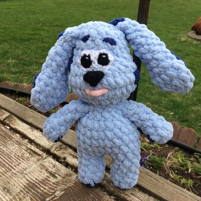 Blue or Magenta dog the playful puppy crochet gift Doggy Etsy