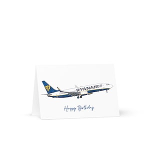 Biglietto di auguri di compleanno Ryanair Boeing 737-800