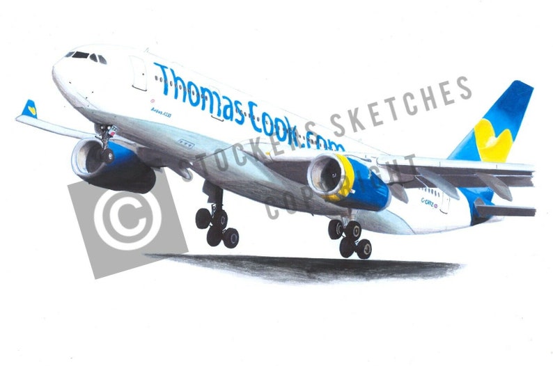 Thomas Cook A330 Artwork Print A4