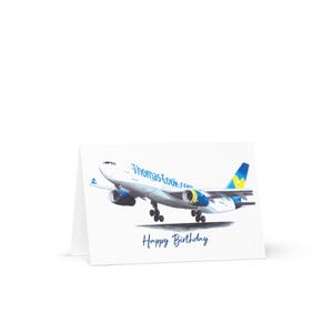 Biglietto di auguri di compleanno Thomas Cook Airbus A330